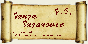 Vanja Vujanović vizit kartica